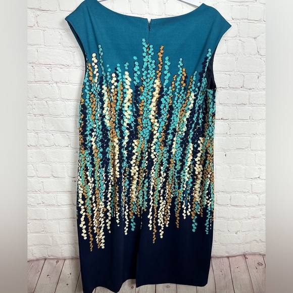 ILE NY Women's blue sleeveless Shift Dress SZ 12 - Picture 5 of 5